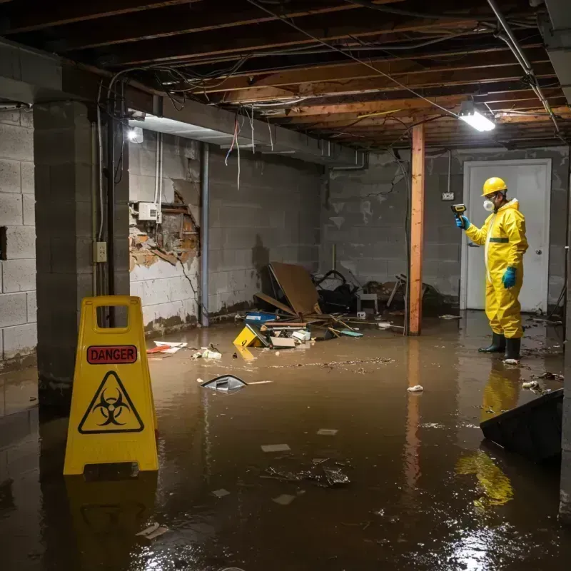 Flooded Basement Electrical Hazard in Junction City, KY Property